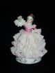 Antique Muller Volkstedt Irish Dresden Lace Little Girl Porcelain Figurine Figurines photo 2
