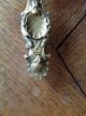 Mid Century Fused Glass And Gilt Bronze Hand Mirror _ Signed Betourne Limoges Mirrors photo 6