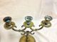 Antique Vintage Heavy Solid Brass Candelabra Style Pair Of Candle Stick Holders Metalware photo 3