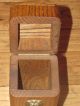 Vintage Large Rectangular Oak Match Box Holder With Brass Lion & Striker Plate Boxes photo 3