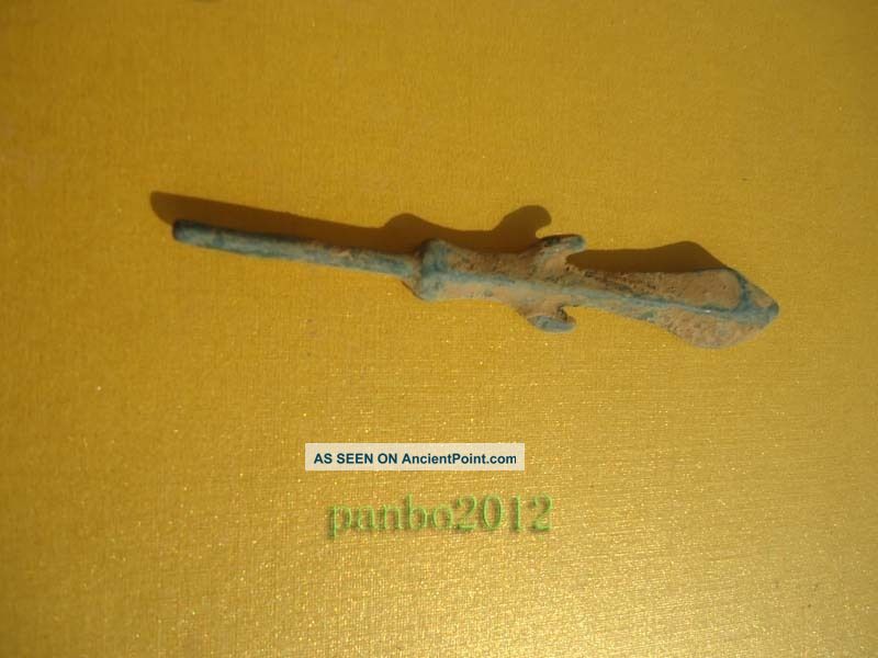 Antique Bronze Chinese Ancient Combat Tools Copper Arrow Arrowhead Metalware photo