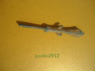 Antique Bronze Chinese Ancient Combat Tools Copper Arrow Arrowhead photo