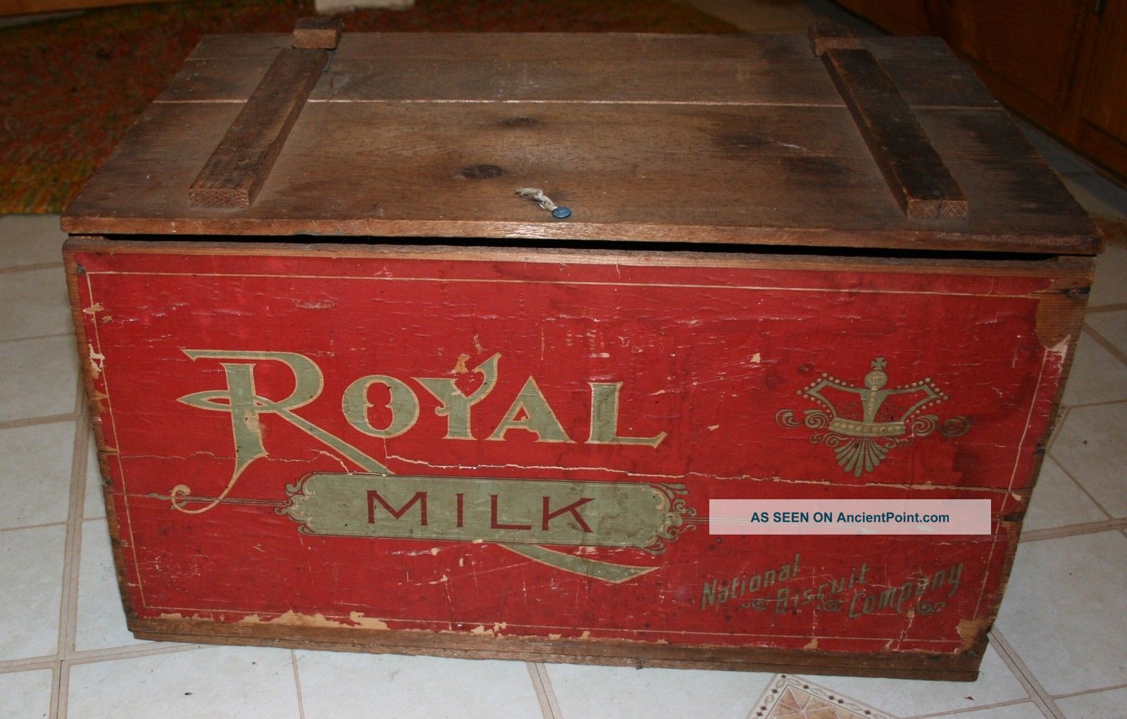 Wood Crate/box From The National Biscuit Co,  For Royal Milk. Boxes photo