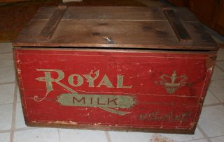 Wood Crate/box From The National Biscuit Co,  For Royal Milk. photo