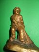 Little Fisherman Boy Bronze Figurine Statue Sculpture Fischer Bronze Figur Metalware photo 5
