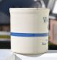 Antique Stoneware Wesson Oil Advertising Beater Jar Crock Crocks photo 1