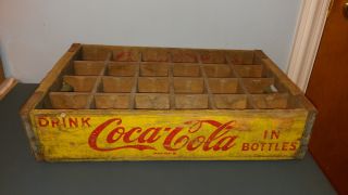 Vintage 1964 Shabby Coke Coca Cola Wood Wooden Soda Pop Case Crate Crates Box photo