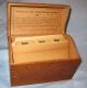Vintage Wooden Recipe 3 X 5 Recipe File Box W / Old Index Cards Boxes photo 1