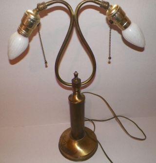 Antique Brass Two Arm Table Lamp photo