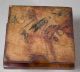 Antique Burl Wood Stamp Box 1800s Rosewood Walnut Mystery Boxes photo 4