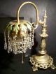 Antique Victorian Palm Tree Lamp 2 Of A Pair,  1920 ' S Crystal Lustres Lamps photo 1