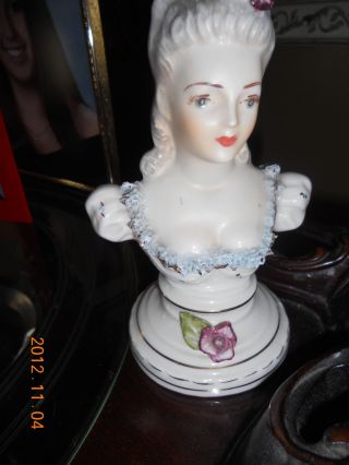 Chantilly China Antique Victorian Bust Of Lady,  Mint Conditon,  Circa 1920 ' S photo