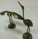 Antique Brass Pair Of Blue Heron Metalware photo 1