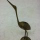 Antique Brass Pair Of Blue Heron Metalware photo 3