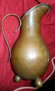 Antique Brass Pitcher On Balled Feet From Mexico Metalware photo 2