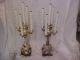 Antique Pair Of Marble Candelabras Silverplate 5 Arms Italian Lg 28 In Metalware photo 4