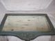 Antique Primitive Blue Painted Beveled Mirror Old Shabby Mirrors photo 3