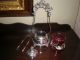 Victorian Antique Cranberry Pickle Caster With Tongs Jars photo 5