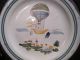 Antique French Plate Hot Air Balloon Etallis La Fountain Paris E.  P.  U 701 Etain Plates & Chargers photo 1