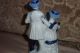 Vintage Germany German Figurine Couple Musicians Blue & White Figurines photo 3
