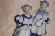 Vintage Germany German Figurine Couple Musicians Blue & White Figurines photo 6