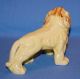 Vintage 1955 Japan Porcelain Ceramic Yellow Pottery Lion Wild Cat Figurine Figurines photo 9