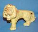 Vintage 1955 Japan Porcelain Ceramic Yellow Pottery Lion Wild Cat Figurine Figurines photo 2