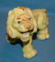 Vintage 1955 Japan Porcelain Ceramic Yellow Pottery Lion Wild Cat Figurine Figurines photo 4