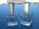 Fine Pair Of Mid Century Cut Crystal Perfume / Candleholders Perfume Bottles photo 1