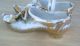 Antique Miniature Porcelain Shoes Present From The Crystal Palace London Gilt Figurines photo 5