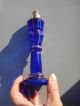 Vintage Art Deco Cobalt Art Glass Czech Czechoslovakia Atomizer Perfume Bottle Perfume Bottles photo 2