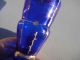 Vintage Art Deco Cobalt Art Glass Czech Czechoslovakia Atomizer Perfume Bottle Perfume Bottles photo 3