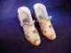Matched Set: Victorian (?) Handpainted Porcelain Shoes W/ Flared Tops Figurines photo 2