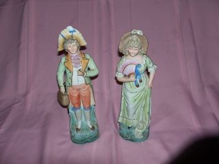 Antique Porcelain Bisque Figures Figurines Marked Germany photo