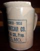 Antique Advertising Pitcher St.  Louis Vinegar Co.  C.  C.  Cushing&co.  Est.  1856 Crocks photo 1