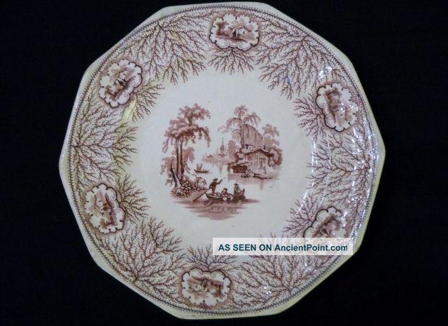 Antique Mulberry Plate - 9 - 1/2 