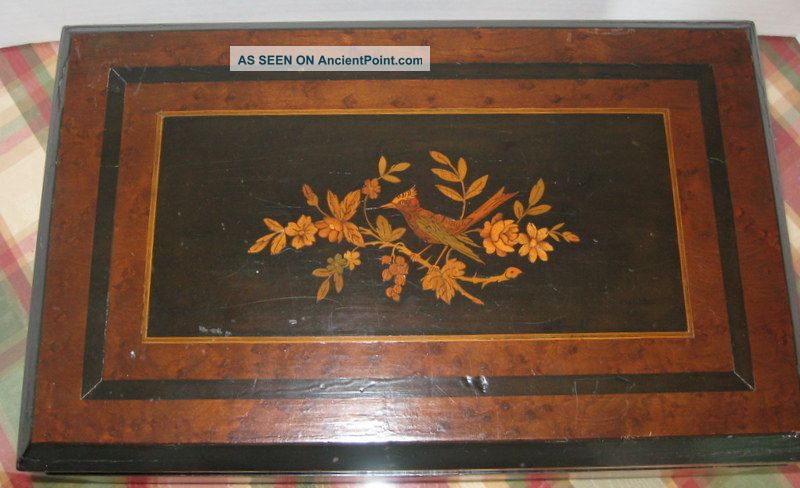 Antique Victorian Burl Walnut And Ebony Lapdesk - Marquetry Work Boxes photo