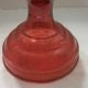 Antique Red Hurricane Oil Lamp Two - Tone Beaded Globe/chimney Eagle Burner Parts Lamps photo 1
