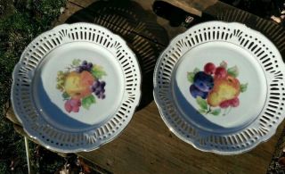 Ribbon Plates 2 Porzellan Imperial Germany photo