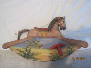 Antique Rocking Hobby Horse Hand Carved photo