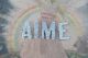 Antique Shabby Chic French Beaded Letters Word / Aime /fleuriste Other photo 1