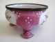 Pink Battersea/bilstoy Enameled Metal Open Salt With Floral Panels - 1780 Metalware photo 3