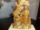 Vint.  3 Arm Figural Candleabra,  Marble Base/ Prisms Other photo 7