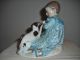 Rare Antique Meissen Baby Girl & Dog Figurine Figurines photo 2