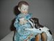 Rare Antique Meissen Baby Girl & Dog Figurine Figurines photo 5