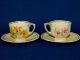Royal Doulton Orchid Flowers Demitasse Cups Saucers Set Vintage China Coffee Tea Cups & Saucers photo 1
