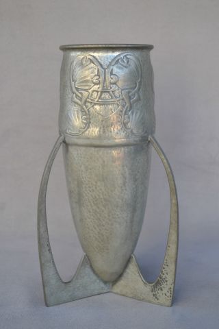 Tudric Pewter Vase Archibald Knox Liberty & Co England C.  1902 photo