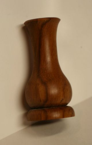 New Zealand,  Maire Wood,  Vintage Hand Carved Small Wooden Bud Vase photo