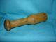 Antique Small,  Primitive,  Wooden Pestle,  Masher For Herbs,  Flat Bottom 6 - 1/8 