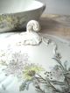 Antique John Edwards Porcelain Covered Vegetable Bowl Chrysanthemum Bowls photo 4